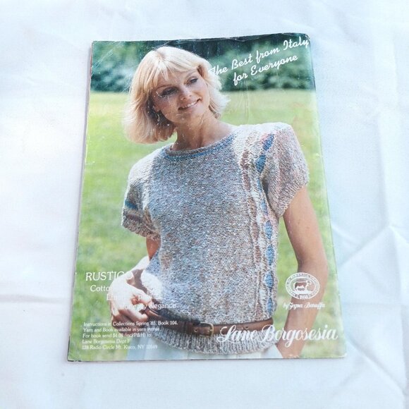 VTG Fashion Knitting Magazine BOLD 80s Sweater Patterns Hand & Machine Colorful - Picture 4 of 4